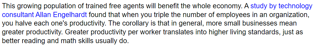 Snippet from USA Today article